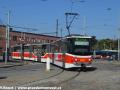 Na výjezdu ze smyčky Smíchovské nádraží obloukem k Barrandovu zachycen vůz KT8D5.RN2P ev.č.9061 na lince 14. | 17.9.2014