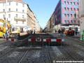 Stav prací na rekonstrukci Bělehradské ulice. | 7.5.2015