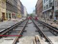 Rekonstrukce tratě v Bělehradské ulici, příprava W-tramu. | 26.5.2015