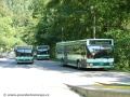 Autobusy MAN odstavené na volně přístupné ploše vedle tramvajové vozovny u výhybny Depotausweiche | 19.8.2006