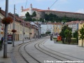 Opustená trať smerujúca k tunelu popod Bratislavský hrad. | 4.7.2012