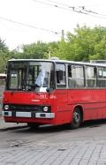 Trolejbus Ikarus 280T ev.č.207 z roku 1988 pochází ze série celkem 83 trolejbusů s karosérií kloubového Ikarusu a výzbrojí Ganz dodaných mezi lety 1987 a 1989. | 12.7.2012