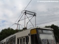 Trojice vozů T5C5 ev.č.4304+4285+4284 vypravená na linku 14 se strženými čelními pantografy. | 12.7.2012