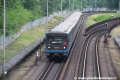 Souprava vozů 81-71 míří povrchovým úsekem do stanice Kőbánya-Kispest. | 25.6.2014
