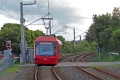 Červený Variobahn #411 na své domovské lince C11 míří do konečné stanice ve Stollbergu. | 8.8.2021
