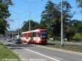 Vůz Düwag N8C-NF ev.č.1113 mezi zastávkami Abrahama a Zajezdnia. | 23.7.2014