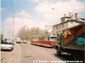 Vůz Duewag ev.č.442 na Gorkého ulici je v dnešním provozním stavu minulostí, tyto vozy byly pro nedostatek náhradních dílů odstaveny | 28.4.1996