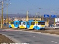 KT8D5 oblečené do mestských farieb odchádza zo zastávky Amfiteáter. | 17.3.2012