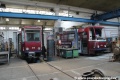 Vozy T6A5 ev.č.615 a 616 v hale těžké údržby tramvají. | 18.10.2014