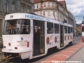 Vůz T3 ev.č.36 vypravený na linku 1 v zastávce Rybníček | 1997