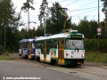 ...z níž vyjíždí souprava vozů T3R.PLF ev.č.48+T3R.PV ev.č.34 na lince 3. Čelní wana je první wanou, která projela pražskými ulicemi! | 13.9.2011