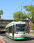 Vůz NGT8D #1362 projíždí kolem nádraží Magdeburg-Buckau. | 6.5.2022