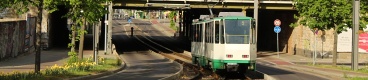 KT4D #1290 vjíždí do splítky pod železničním podjezdem u nádraží Buckau. | 6.5.2022