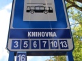 Ač označník zastávky tvrdí, že v zastávce Slovan odbavují cestující pouze trolejbusy, není to pravda. Trolejbusové jsou linky 3, 5, 6 a 7. | 13.-14.6.2014