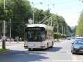 Prototyp trolejbusu Škoda 24Tr CityBus s trakční baterií ev.č.51 míří po Hlavní třídě k zastávce Mírové náměstí. | 13.-14.6.2014