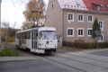 Vůz T3SUCS ev.č.271 vypravený na linku 4 stoupá do konečné zastávky Litvínov, Citadela. | 5.11.2010}. | 5.11.2010