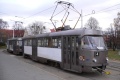 Souprava vozů T3M3 ev.č.307+301 vypravená na linku 4 vyčkává ve smyčce Litvínov, Citadela, na čas odjezdu. | 5.11.2010