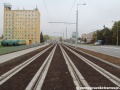 Nová tramvajová trať bude podél Velkomoravské ulice zatravněna, půda je již oseta. | 14.10.2013