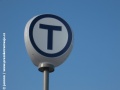 Klasické označení zastávky T-Banu. | duben/květen 2011
