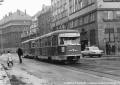 Souprava vozů T2 vypravená na linku 4 na náměstí Edvarda Beneše | 8.4.1976