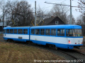 Provoz na lince 10 o prázdninách zabezpečovaly za vozovnu Poruba vozy typu K2, na snímku ev.č.803. | 27.12.2011