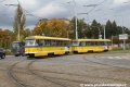 Od Bolevce přijíždí souprava vozů T3R.P ev.č.243+244 na lince 1/2. | 14.10.2014