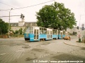 Souprava vozů 105N s vlečným vozem ev.č.2099, na lince 14, most Pomorski | 20.9.2003