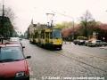 Souprava vozů 105N vedená vozem ev.č.2276, linka 7, ulice Swidnicka | 19.4.1998