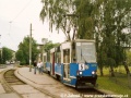Souprava vozů 105N vedená vozem ev.č.2472 na lince 5, konečná Ksieže Male | 5.6.2004