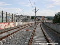 Rekonstruovaná tramvajová trať mezi zastávkami Modřanská škola - Belárie metodou bezžlábkových kolejnic S49. | 11.8.2011