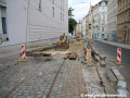 Rekonstrukce tramvajové tratě v ulici Na Moráni. | 31.8.2007