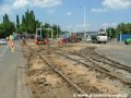 Rekonstrukce křižovatky Ohrada začala likvidací původní kolejové konstrukce. | 4.7.2006