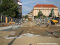 V části křižovatky Palackého náměstí probíhají úpravy zemní pláně. | 13.8.2007