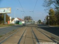 V pravém oblouku se tramvajová trať dostane k místu, kde do roku 1974 tramvaje končily na šturcu...