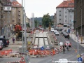 Celkový pohled na vznikající prodloužení tramvajové tratě. | 4.7.2011