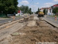 Sanování a zřizování spodku tramvajové tratě mezi Přístavištěm a Dvorci. | 16.7.2011