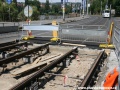 Zřizování další části tratě systémem w-tram u Podolské vodárny. | 16.7.2011