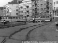 Vozy T1 na lince 26 ve smyčce Podbaba. | 17.9.1982
