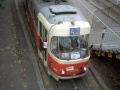 Na konci září se na Strahově konal veletrh ForArch a tak byla zřízena zvláštní tramvajová linka 42 v trase Špejchar - Královka. Na provozu linky se podílely všechny vozovny. Motolská vozovna vypravila vůz T3 ev.č.6566 a fotograf jej zachytil ve smyčce Královka | 27.9.1997
