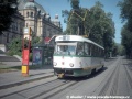 Dalším vozem na normálním rozchodu byla tramvaj T3m ev.č.69, na snímku u zastávky Muzeum – Výstaviště ve směru do centra. | 18.8.1998
