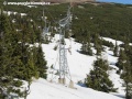 Nosná podpěra č.13 horního úseku lanové dráhy na Sněžku obsahuje v kladkové baterii pro každé lano 6 kladek vedoucích lano. | 30.4.2012