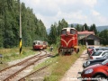 Historická souprava pokračuje do Harrachova ve složení M240.0057+020 259-8+820 056-0 za dohledu lokomotivy T426.001. | 26.7.2008