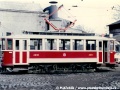 Motorový vůz ev.č.2236 dodaný Ringhofferovými závody v roce 1930 a vyřazený v roce 1974 po ukončení provozu dvounápravových vozů, procházel ještě v roce 1971 prohlídkou v Ústředních tramvajových dílnách Rustonka. | 17.2.1971