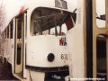 V konvoji vyřazených vozů T3 na nádraží ČD Praha-Smíchov stojí vůz ev.č.6358 čekající na svůj další osud. | 24.2.1997
