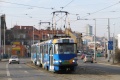 Souprava vozů T3 #6720+6721 vypravená na linku 26 míří k zastávce Radošovická. | 24.2.2006