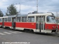 Odstavený vůz T3 ev.č.6852 ještě před odvozem k novému majiteli. | 29.3.2012