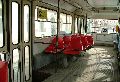 Interiér vozu T3SU ev.č.7003 s dvojicí sedadel
