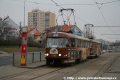 Souprava vozů T3SUCS #7130+7131 vypravená na linku 26 stanicuje v zastávce Hostivařská. | 28.12.2007