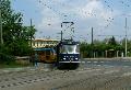 Souprava vozů T3SUCS ev.č.7146+7147 na lince 18 projíždí křižovatkou Brusnice