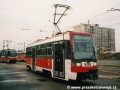 Jediný pražský vůz typu T3R ev.č.8205 ve smyčce Levského na lince 21. | 31.1.2001